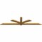 Ekena Millwork Redmond Rough Sawn Timber Gable Bracket, Western Red Cedar, 96"W x 24"H x 2"D x 4"F, 6/12 Pitch GBW096X24X0204RED00RWR - alternate 2
